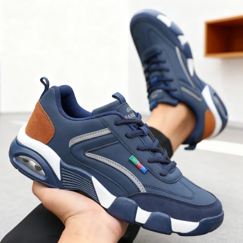 Men's Comfortable Lace-Up Sneakers with Anti Slip Feature