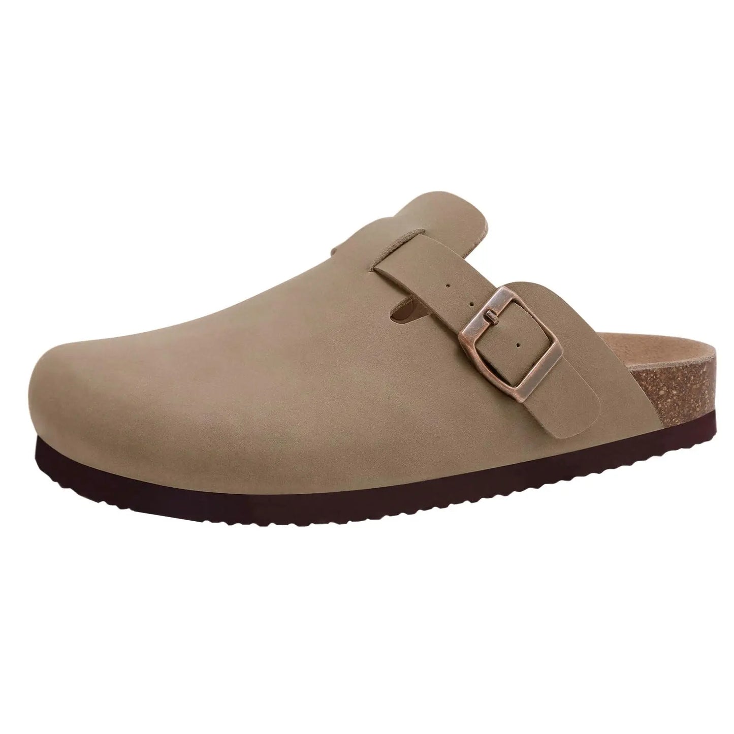 Kidmi Genuine Suede Mules with Cork Footbed for Men
