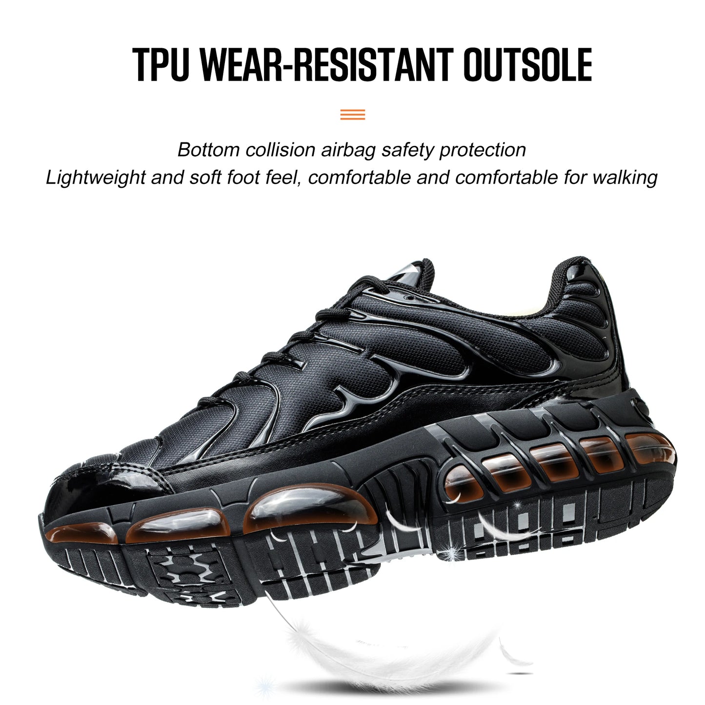 Men's Steel Toe Low Top Work Sneakers Adjustable Comfortable