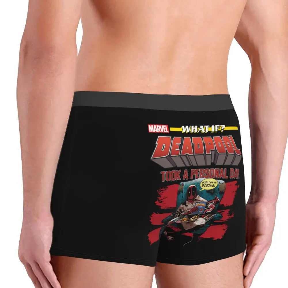 Deadpool Boxer Shorts for Men - Lycra Polyester Blend