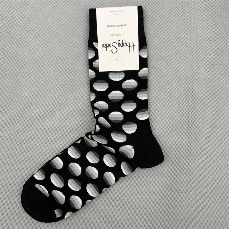 Men's Graphic Print Fun Happy Socks Casual Crew Dress Socks 41-46