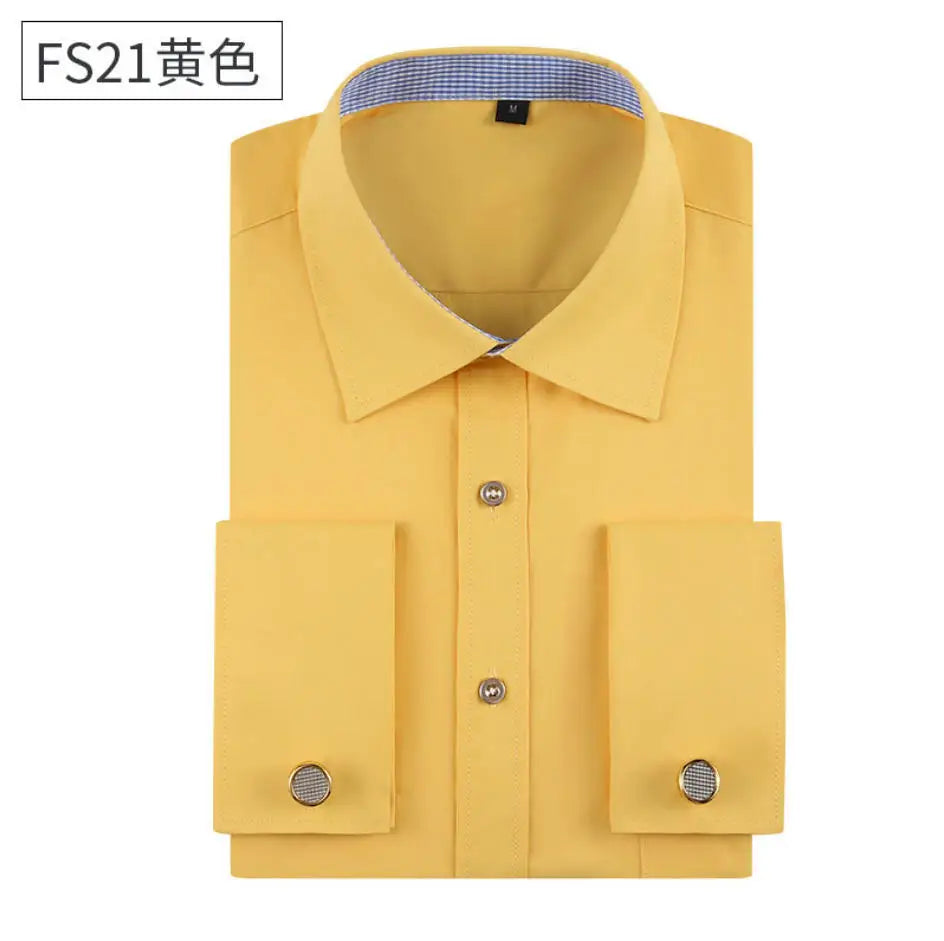 Men's Long Sleeve Formal Striped Dress Shirt