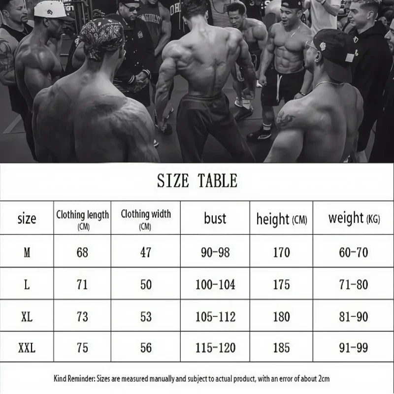 Men's Summer Bodybuilding Tank Top - Sleeveless Gym Fitness Clothing, Plus Size Vest