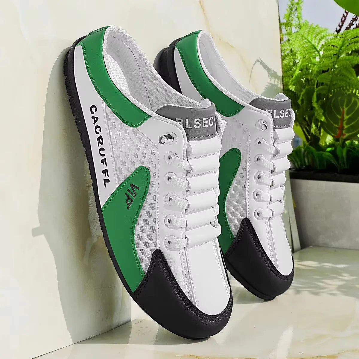 Men's Casual Slip-Ons - Breathable Artificial Leather Shoes