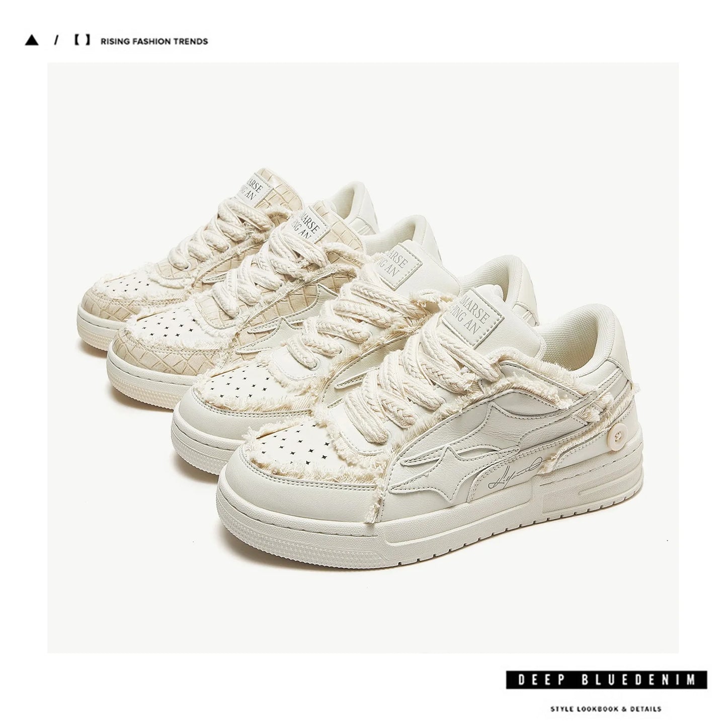 Men's White Leather Casual Sneakers for Tennis