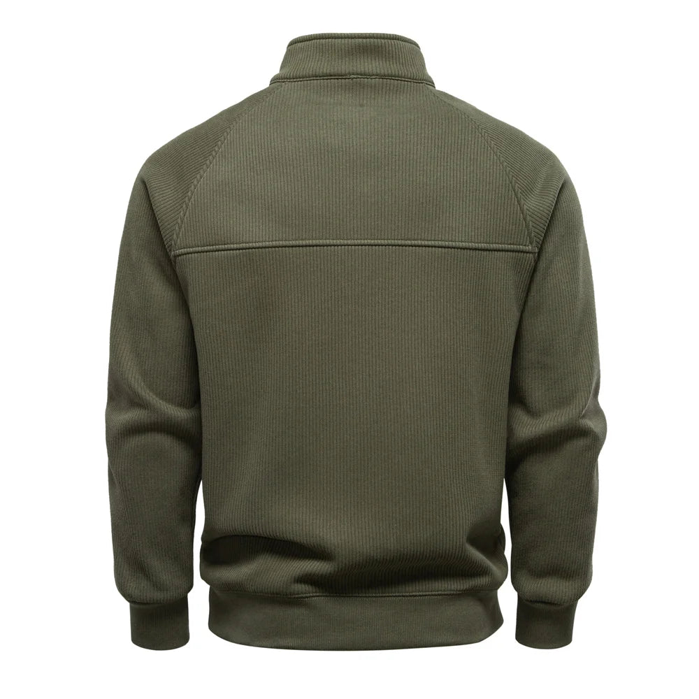 Men's Winter Thermal Cotton Zipper Sweater