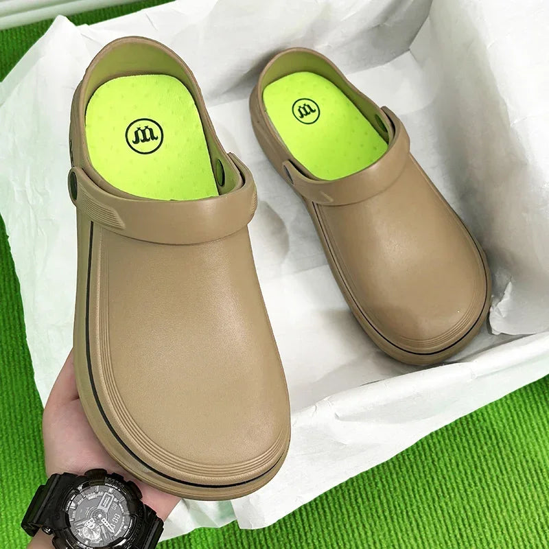 JKPUDUN Fashion Men Sandals Waterproof Garden Clogs
