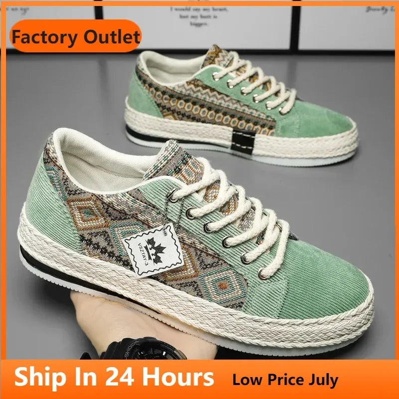 Lightweight Men's Casual Sneakers with Lace-Up Closure