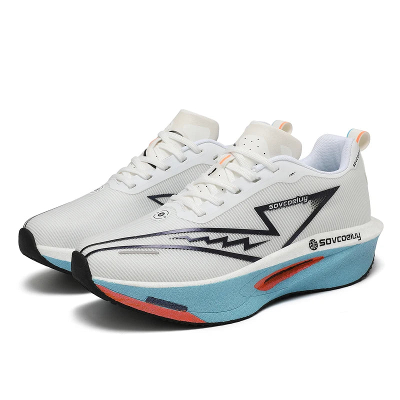 Men's Lightweight Breathable Running Shoes with Carbon Board