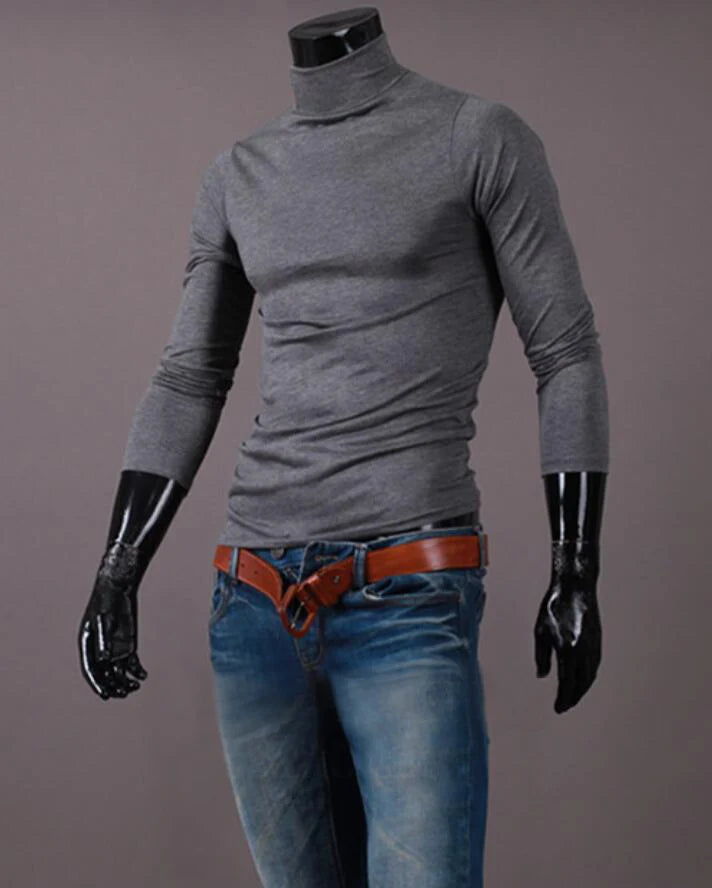 Men's Winter Thermal Shirt High Neck Slim Fit