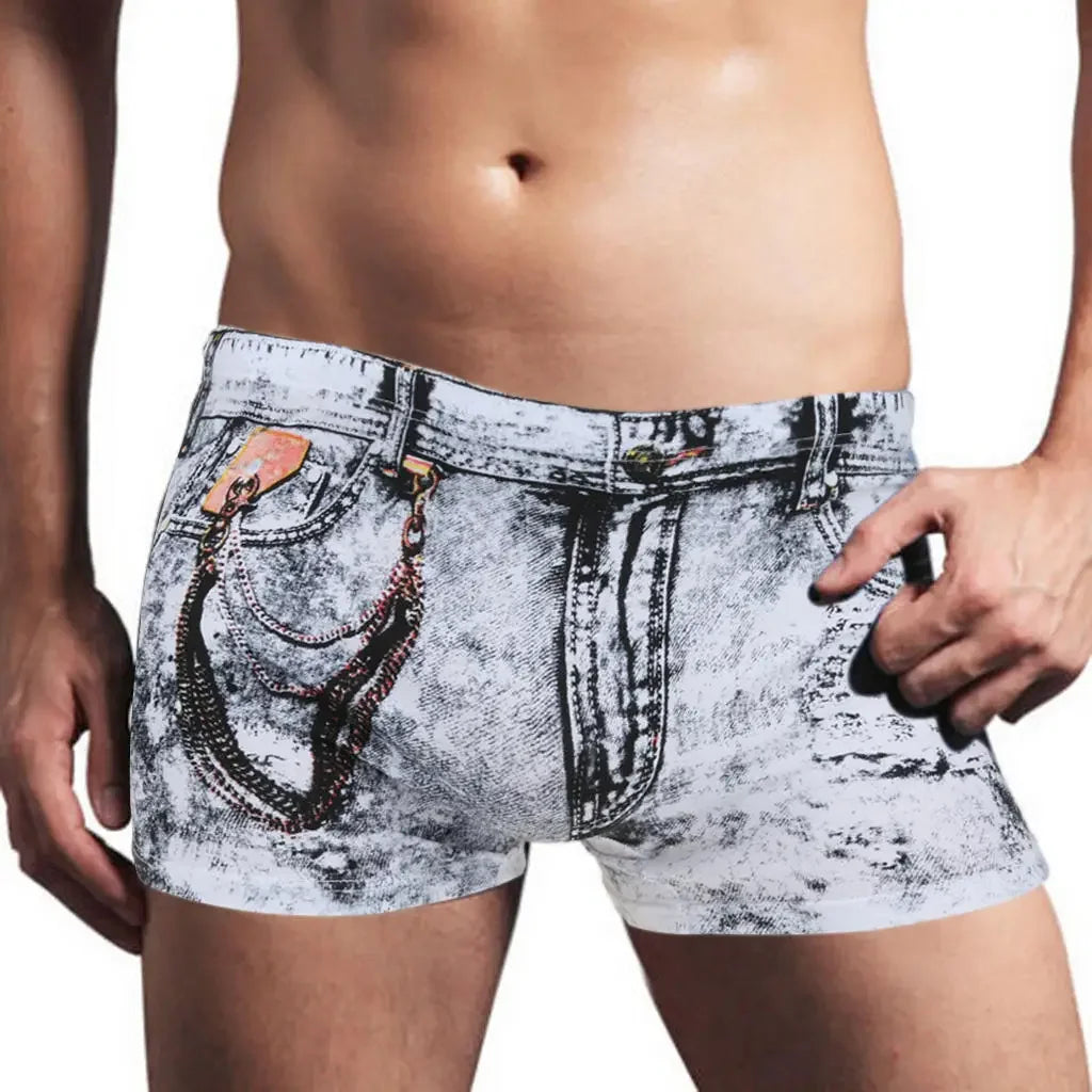 Men's Cotton 3D Print Boxer Shorts
