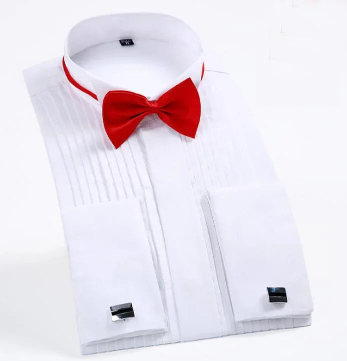 Men's Long Sleeve Formal Striped Dress Shirt