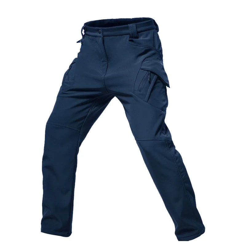 Men's Tactical Cargo Pants Waterproof Fleece Lined Winter