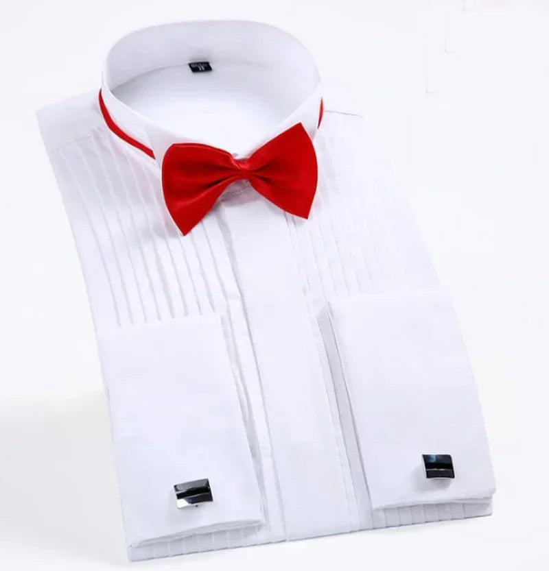 Men's Long Sleeve Formal Striped Dress Shirt