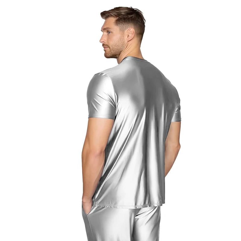 Men's Ice Silk Loungewear Set - Cool, Breathable, Comfortable & Wearable Outside