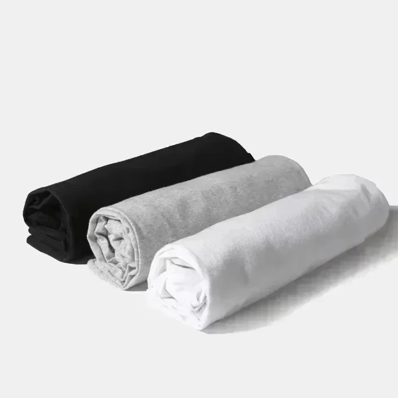 Cotton short-sleeved T-shirts and round-neck tops for men and women in autumn and winter are fashionable and casual