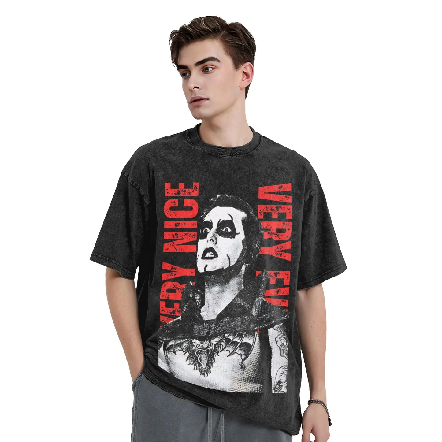 Mens T-Shirt Danhausen Wrestler Washed T Shirts Hipster  Summer Tees Y2K Retro Design Casual Tops Plus Size 2XL