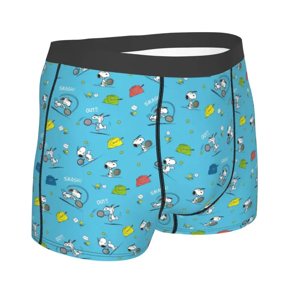 Snoopy Boxer Briefs for Men - Giggle Print Polyester Blend