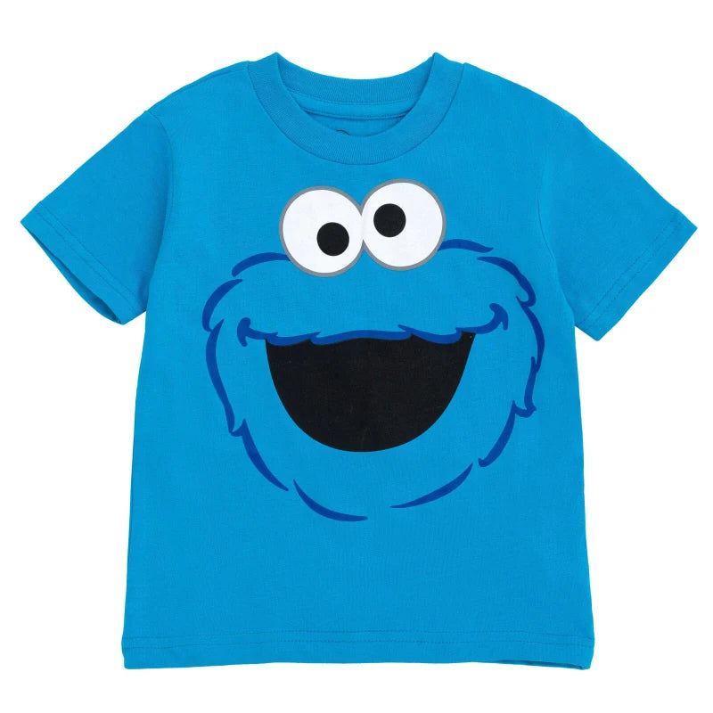 Sesame Street Toddler Boy Girl 4 Pack T-Shirts Elmo Oscar Big Bird Cookie Monster