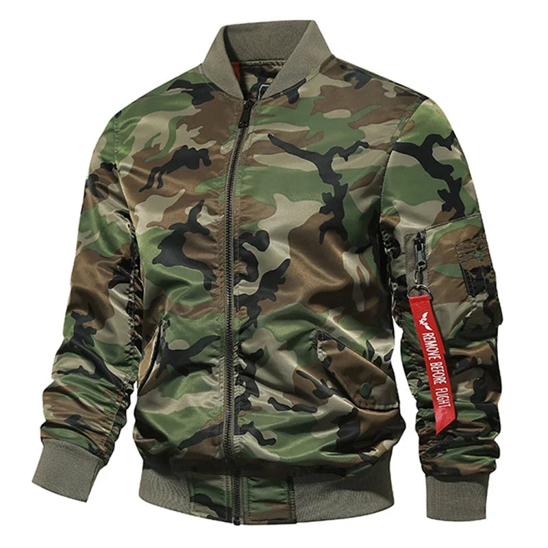 Bomber Jacket Men Winter Autumn College Camouflage Jacket