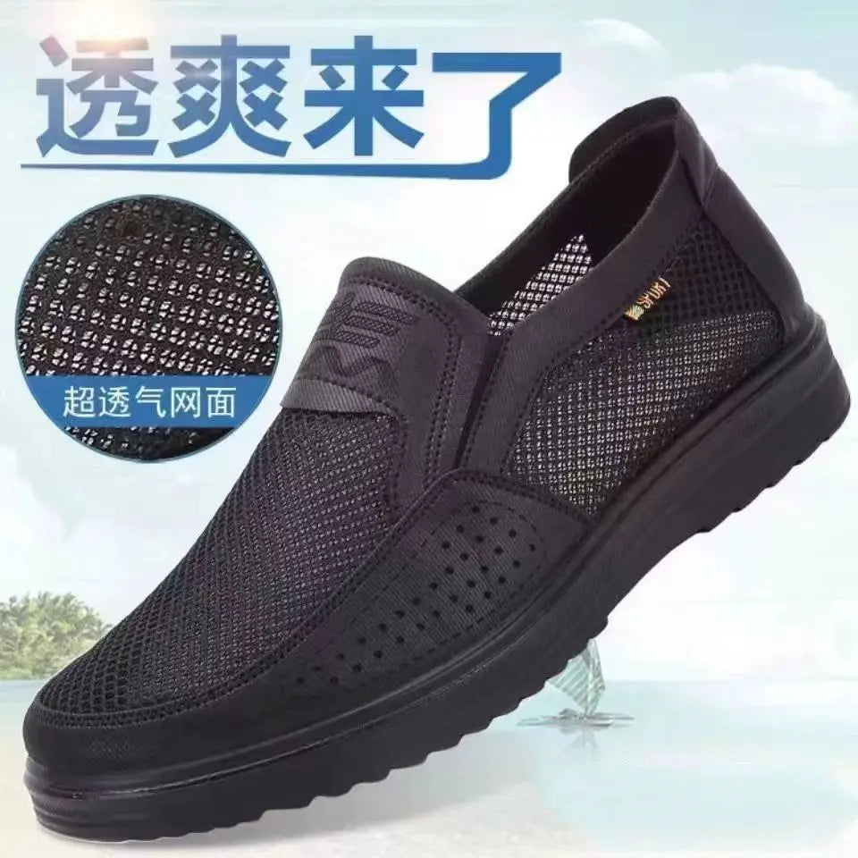 Men's Casual Sneakers with Breathable Mesh and Chunky Sole