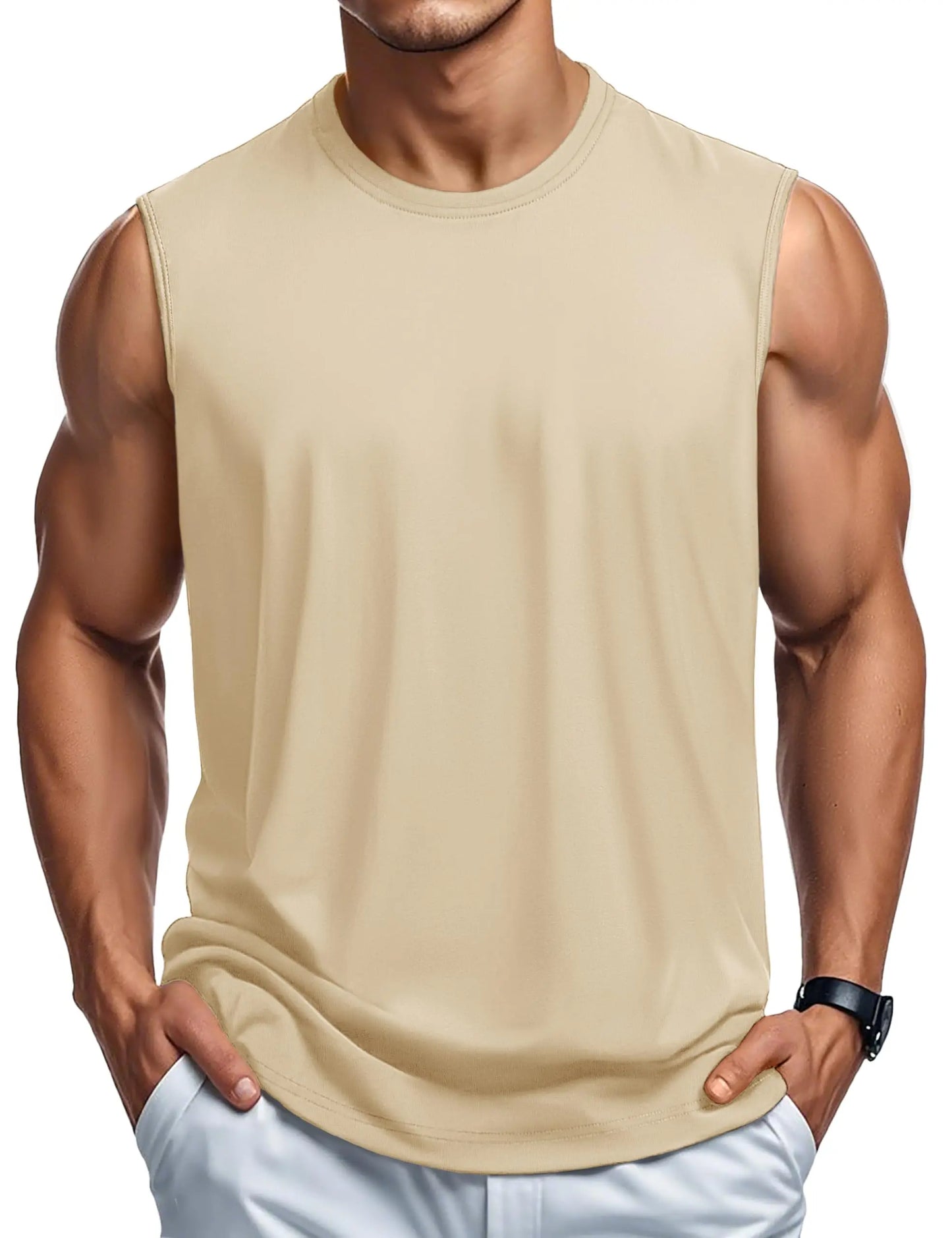 MAGCOMSEN Men's Cotton Sports Tank Top for Summer