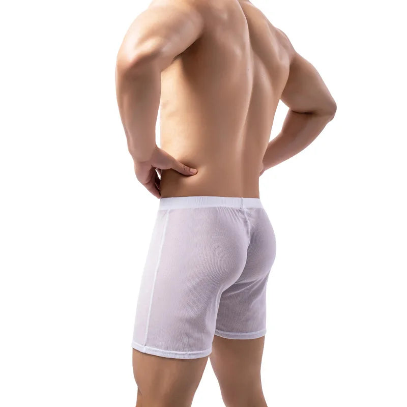 Men's Mesh Boxer Shorts Breathable Nylon Underwear