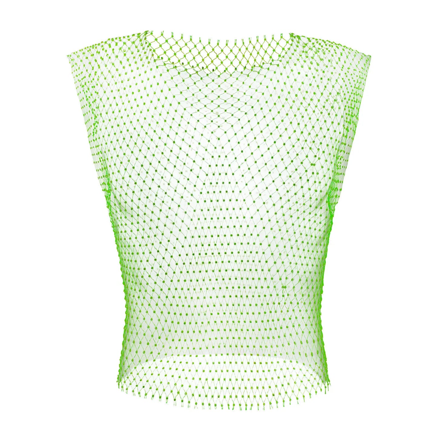 2026 New Men's Sexy Tank Tops Fishnet Rhinestone Shiny Hollow Vest Man Mesh See-Through Sleeveless T-Shirt Transparent Clothing