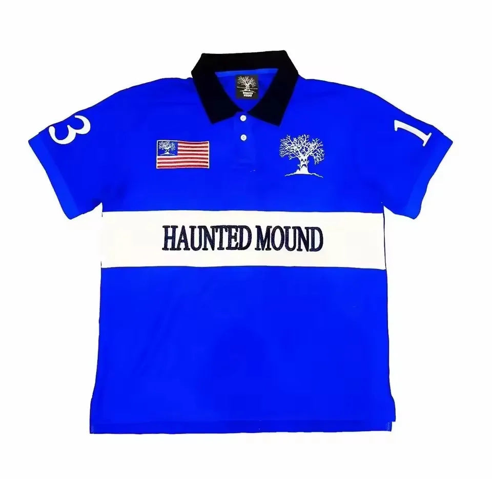 Haunted Mound Pumpkin Head Embroidered T-Shirt