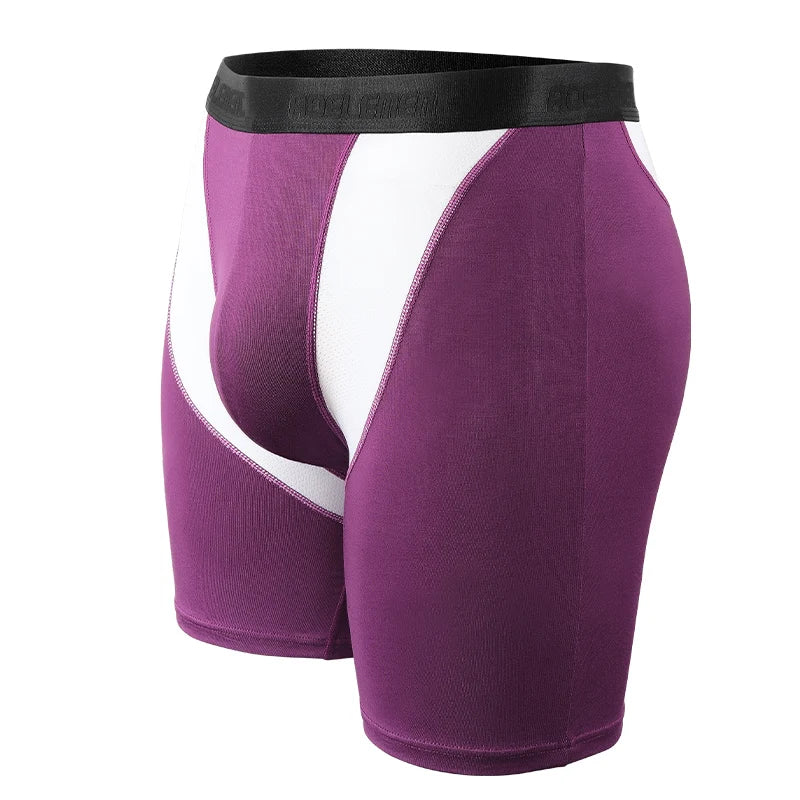Men's Breathable Mesh Boxer Shorts in Black and Gray
