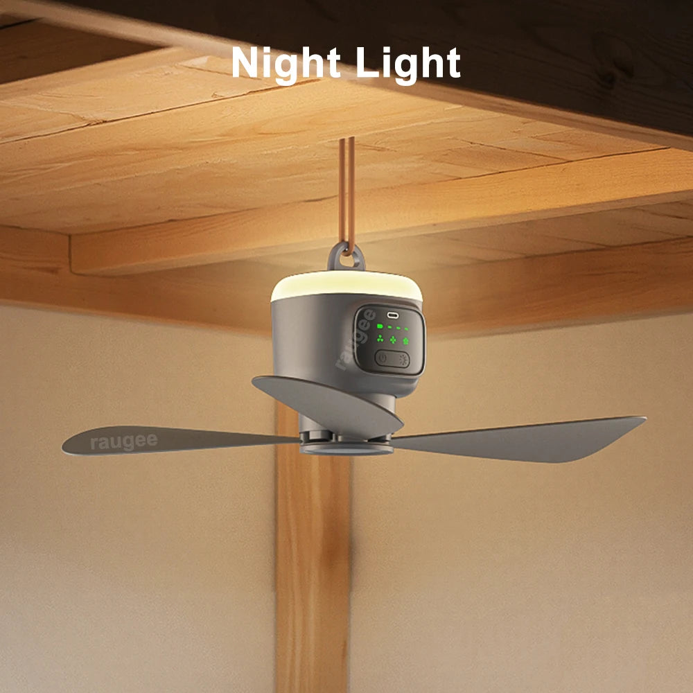 Portable 12000mAh Ceiling Fan With Remote Control