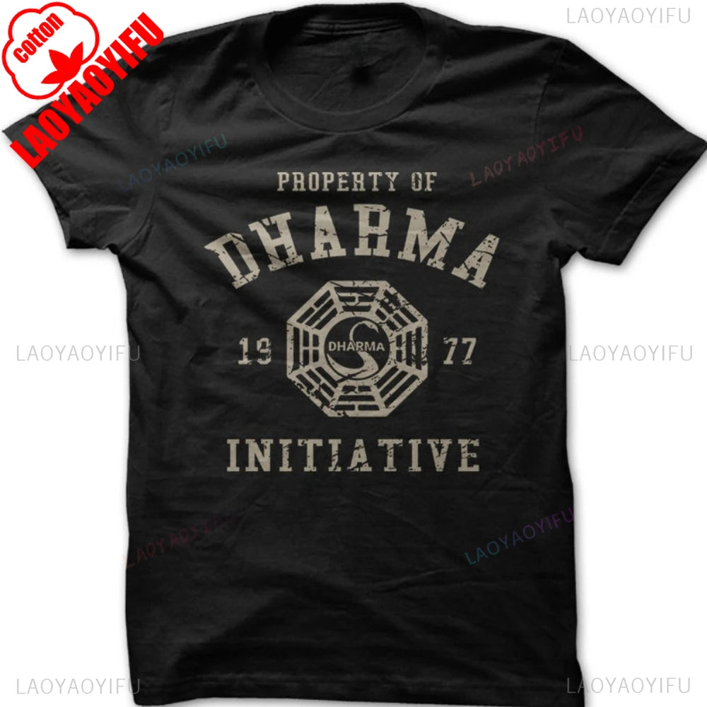 LOST Dharma Initiative 1977 Printed Cotton T-shirt