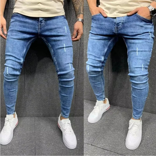 Mens Black Casual Slim Fit Jeans Pants