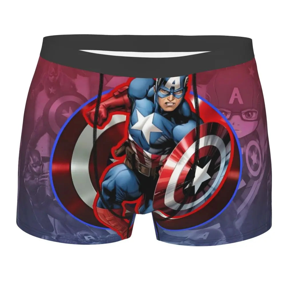 Captain America Comics Design Boxer Shorts for Men by MINISO