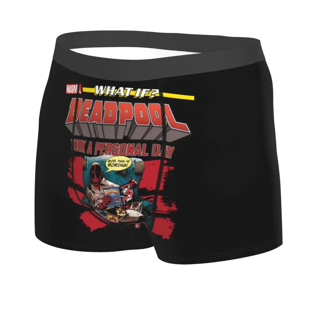 Deadpool Boxer Shorts for Men - Lycra Polyester Blend