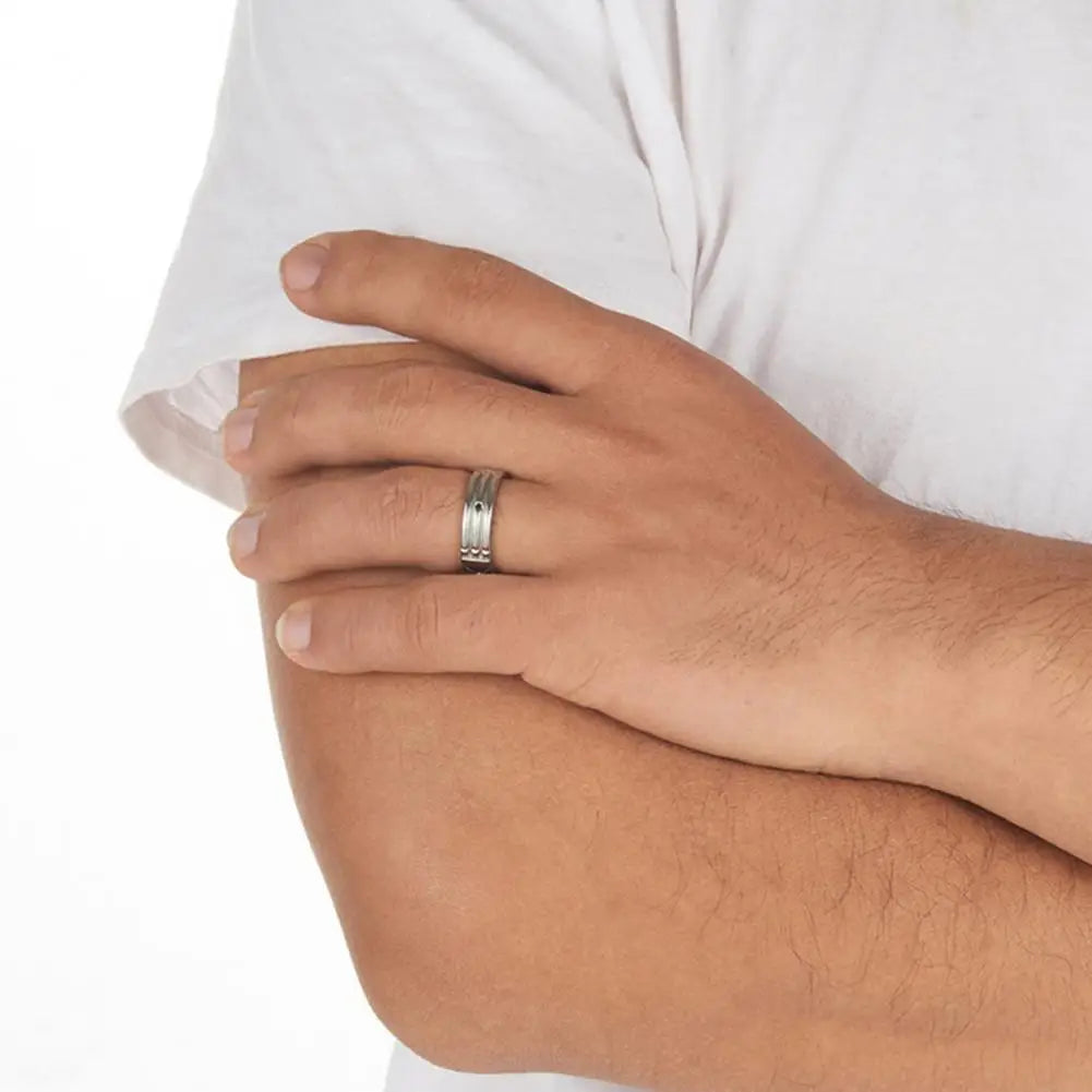 Men Fashion Ring Alloy Male Finger Ring Gift