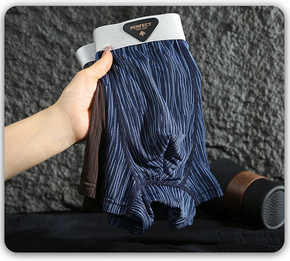 Men's Boxer Briefs Moisture-Wicking Polyester Spandex
