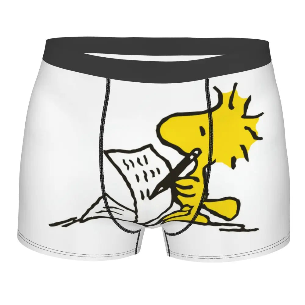 Snoopy Boxer Briefs for Men - Giggle Print Polyester Blend