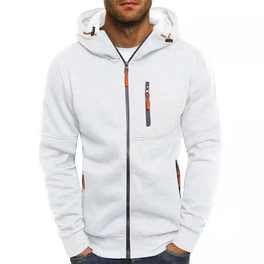 Men Sweatshirts Casual Autumn Male Zip Up Long Sleeve Hoodie Cardigan Coats BSD-ZW67
