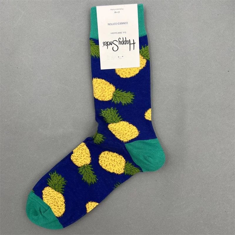Men's Graphic Print Fun Happy Socks Casual Crew Dress Socks 41-46