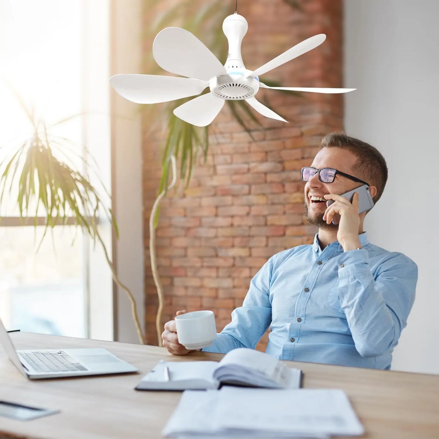 XIAOTREE USB Ceiling Fan Portable 5V Air Circulator