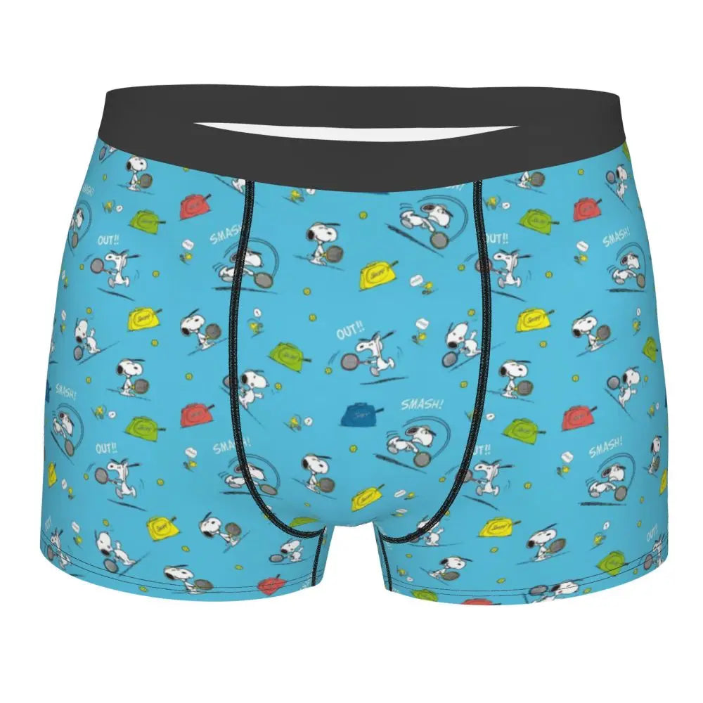 Snoopy Boxer Briefs for Men - Giggle Print Polyester Blend