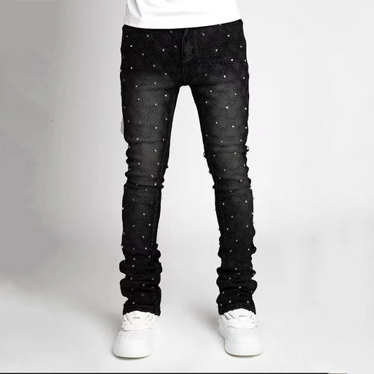 Men's Straight Denim Jeans for Spring and Summer