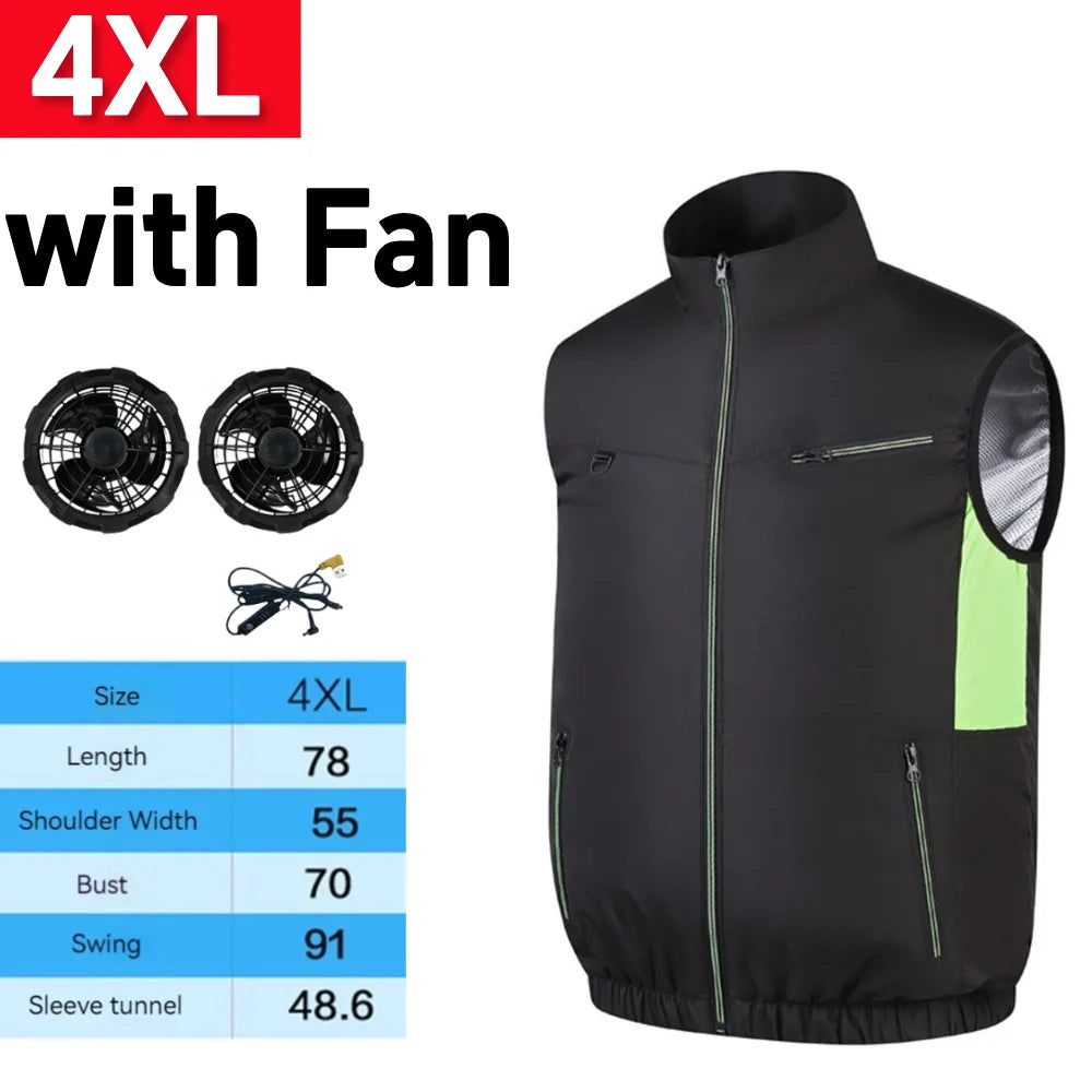 Cooling Vest Breathable Fan Vest Sleeveless Workwear