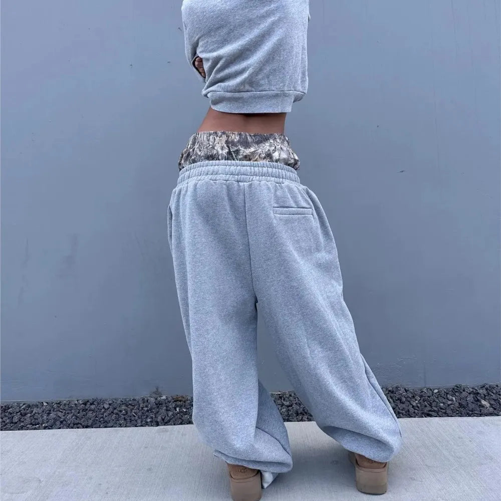 Embroidered Camouflage Sweatpants for Men