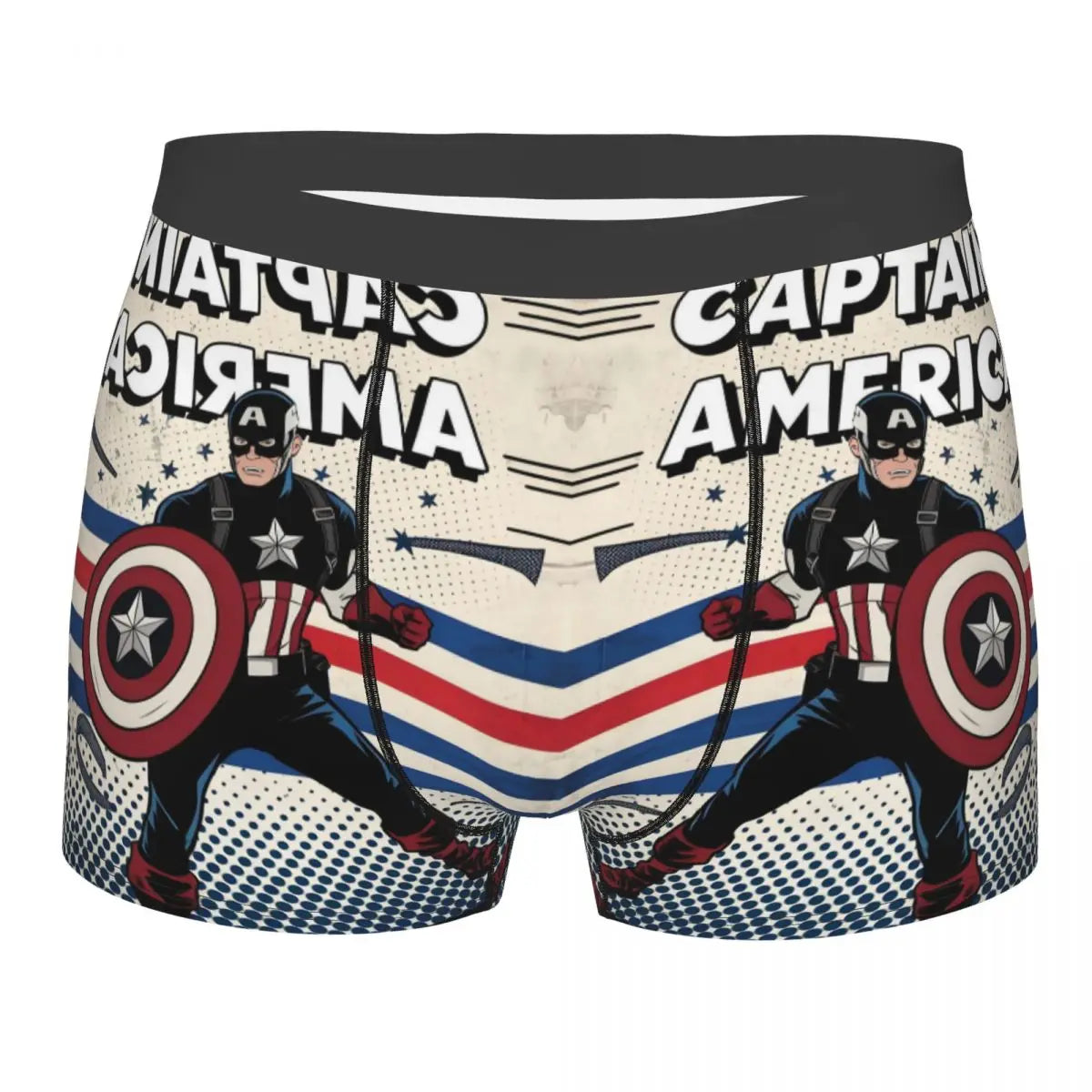 Captain America Comics Design Boxer Shorts for Men by MINISO