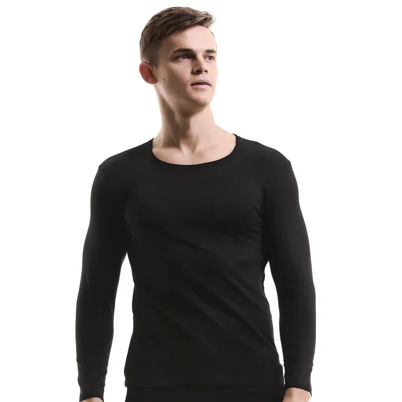 Men's lightweight pajama top - pure cotton, loose-fit long sleeve, casual loungewear for autumn/winter