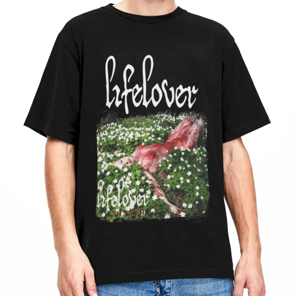 Lifelover Band Cotton Casual T-Shirt for Men and Women