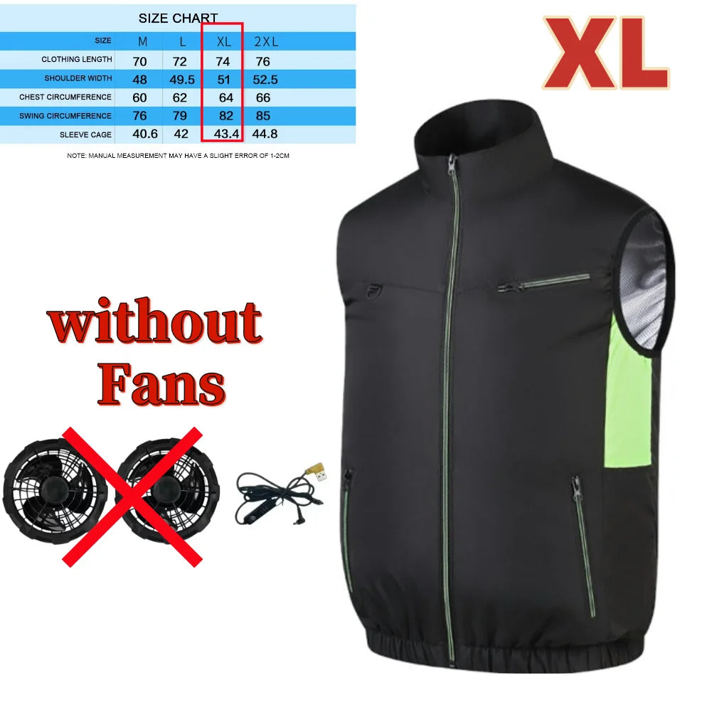 Cooling Fan Vest for Men and Women - Breathable Polyester