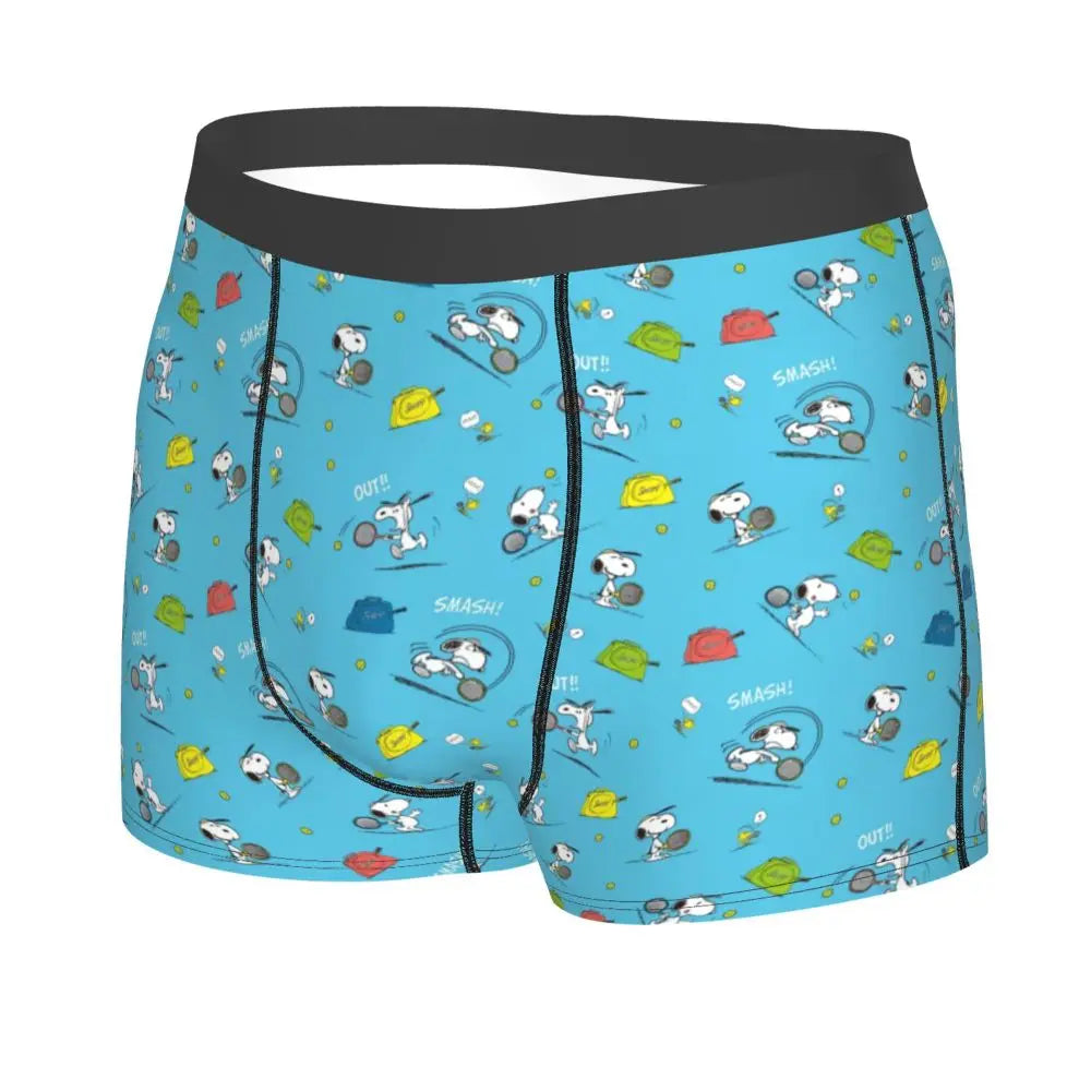 Snoopy Boxer Briefs for Men - Giggle Print Polyester Blend